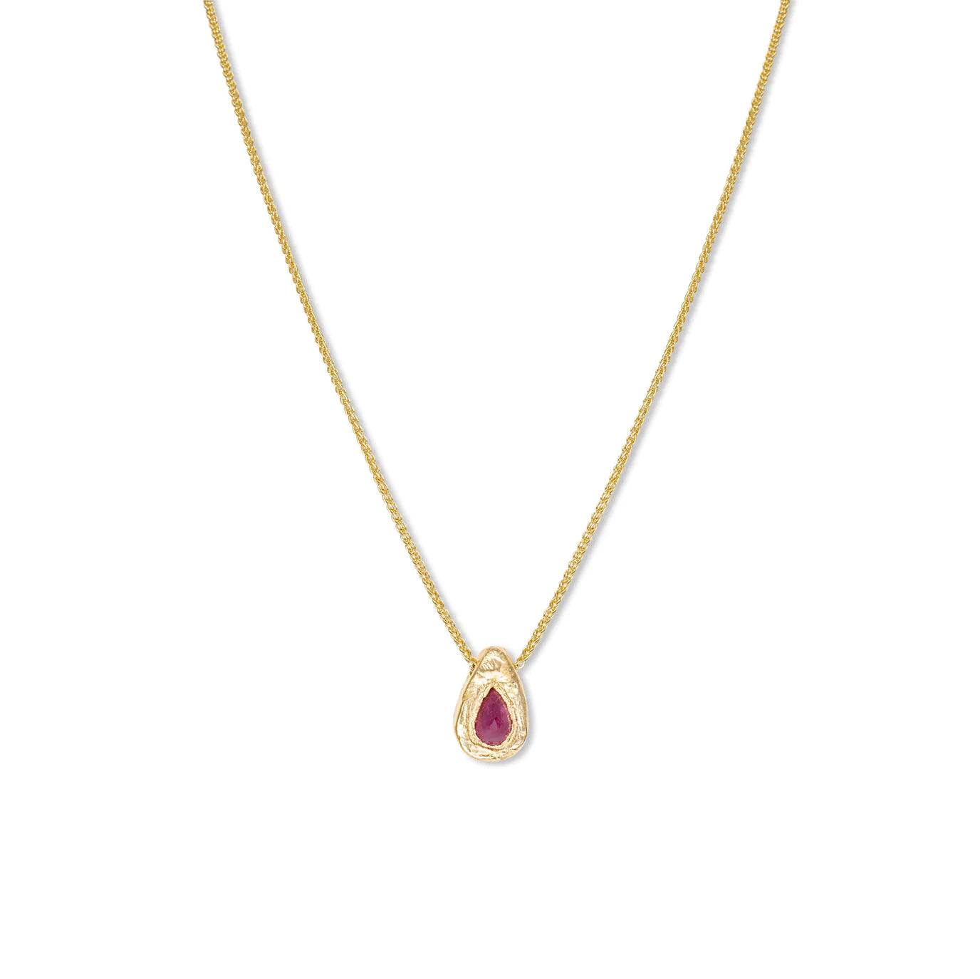 teardrop slider necklace - ruby