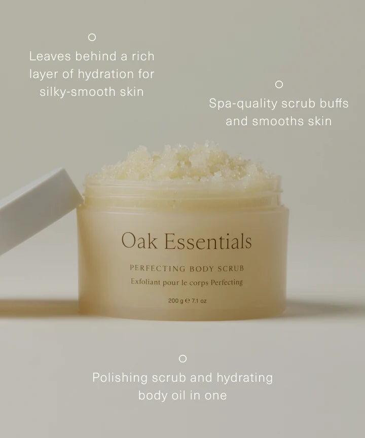 oak essentials / perfecting body scrub
