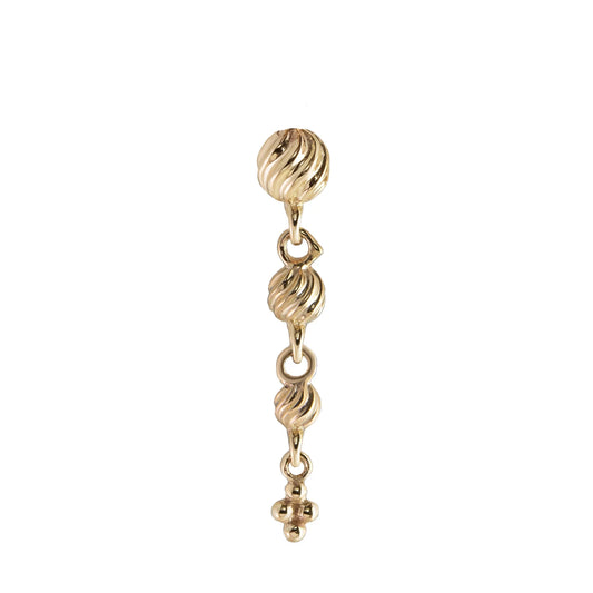 métier / dala details lantern triple drop stud earrings