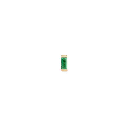 métier / mini claw-set baguette gemstone stud earring - single