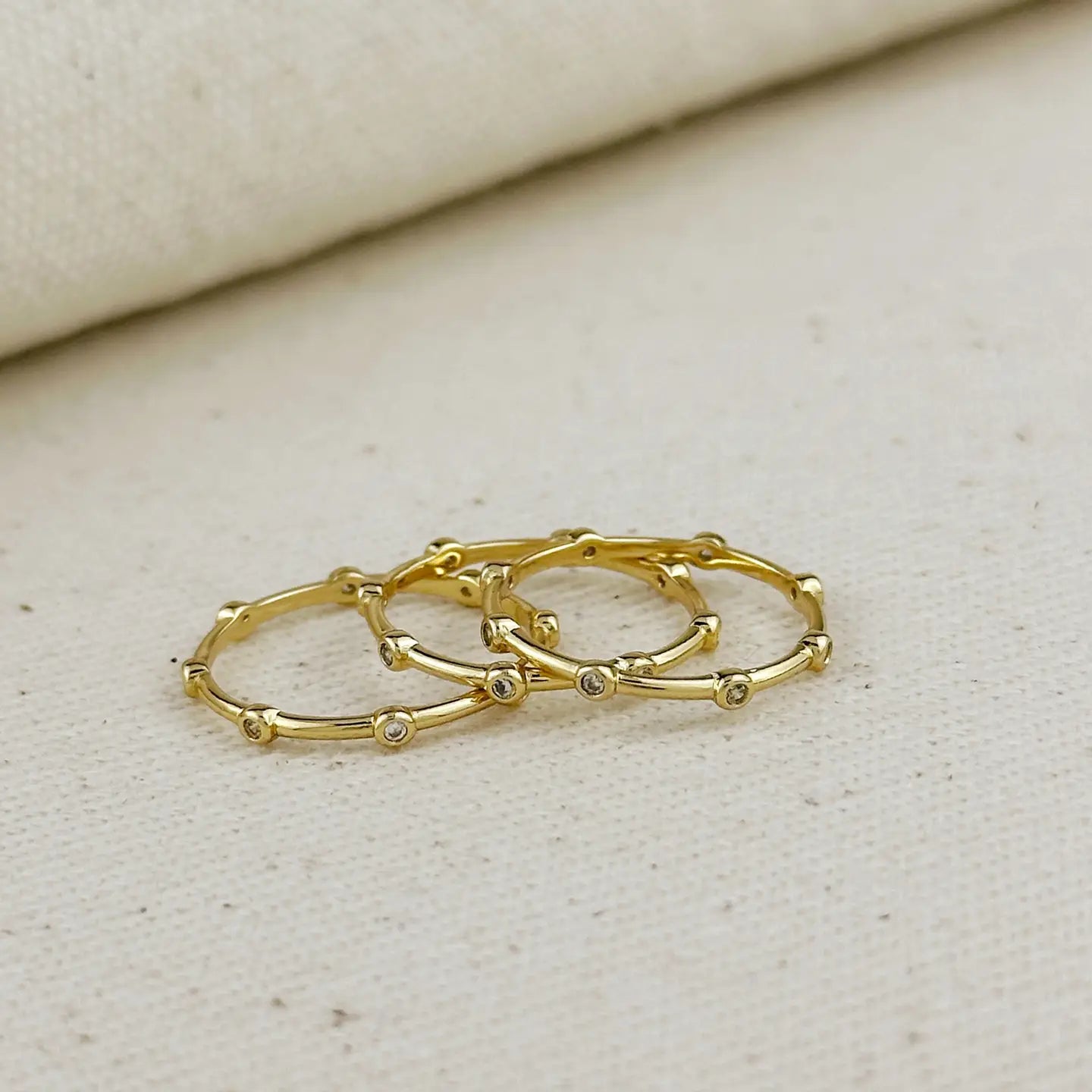 infinity dot ring band - cz