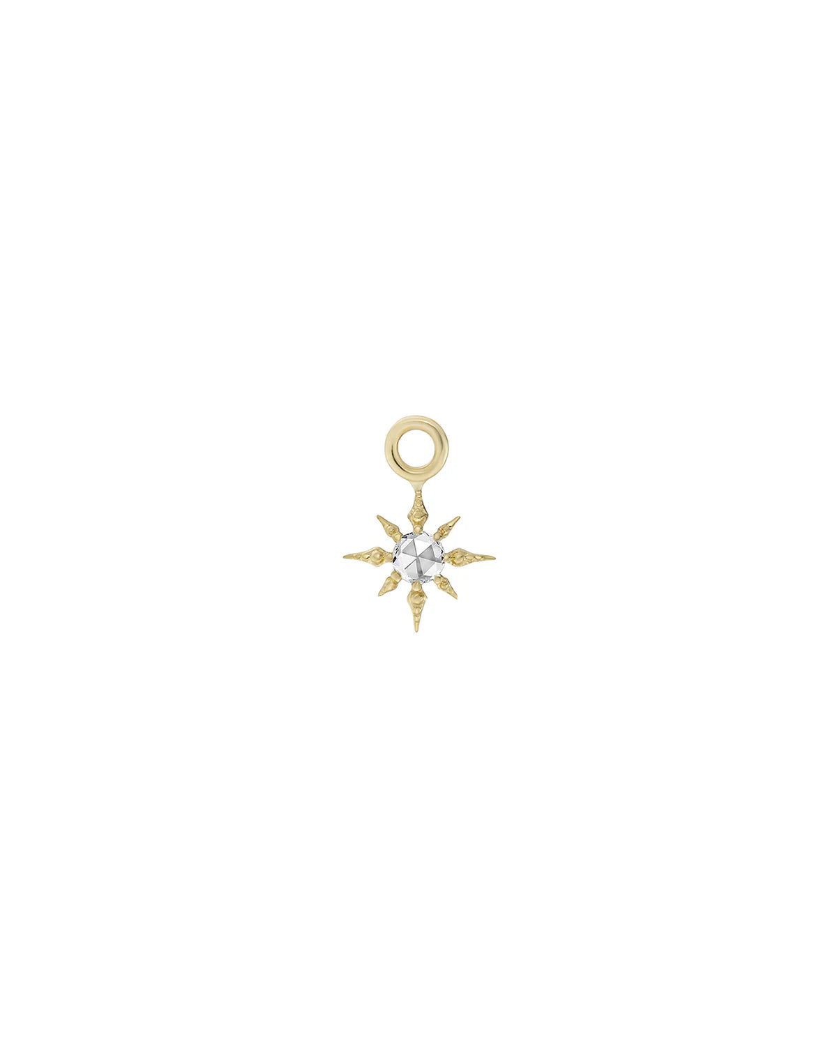 métier / mini astra rose cut diamond star plaque charm - single