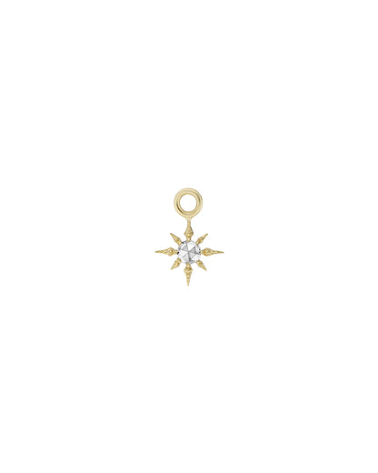 métier / mini astra rose cut diamond star plaque charm - single