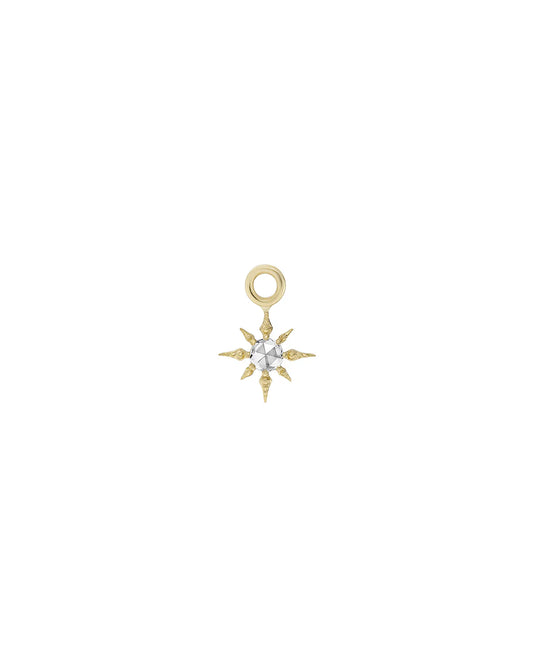 métier / mini astra rose cut diamond star plaque charm - single