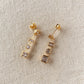 dangling shapes earrings - cz
