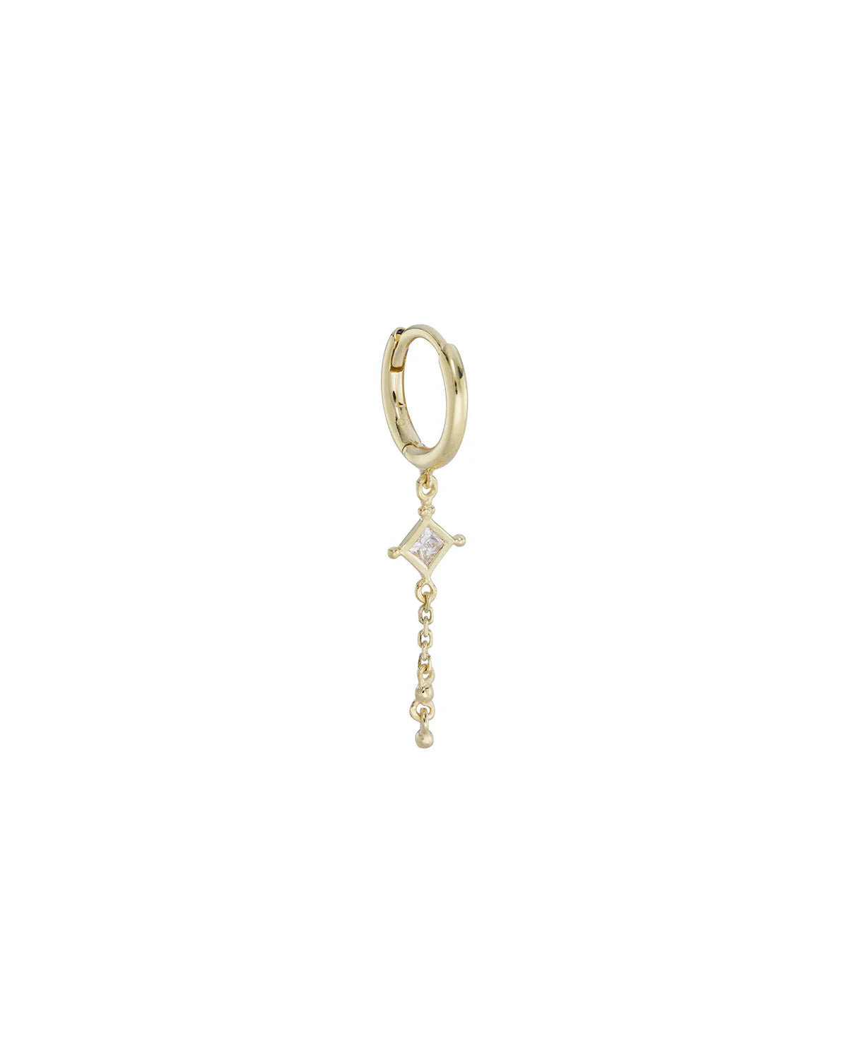 métier / dala diamond lucky lumen clicker hoop earring - single