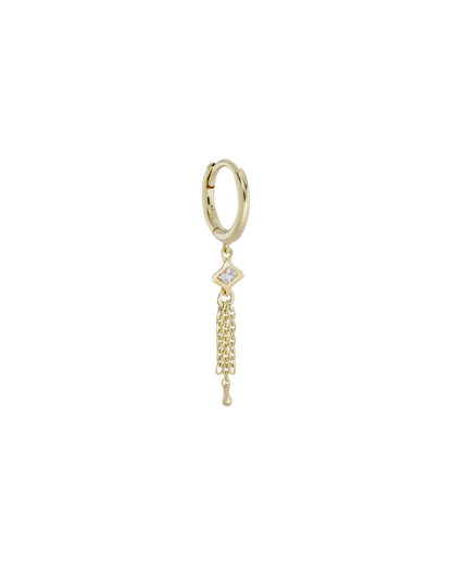 métier / dala diamond lucky lumen clicker hoop earring - single