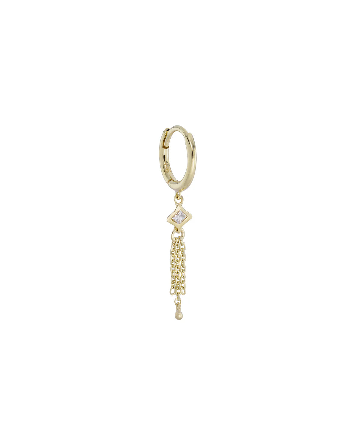 métier / dala diamond lucky lumen clicker hoop earring - single