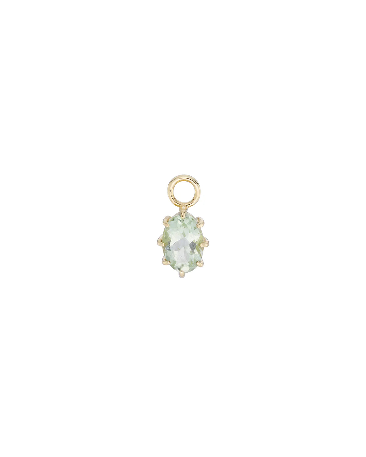 métier / oval claw-set gemstone plaque charm - single