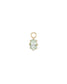 métier / oval claw-set gemstone plaque charm - single