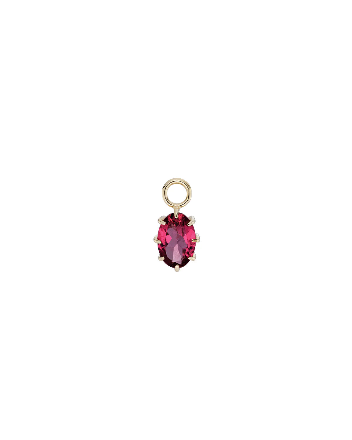 métier / oval claw-set gemstone plaque charm - single