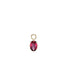 métier / oval claw-set gemstone plaque charm - single