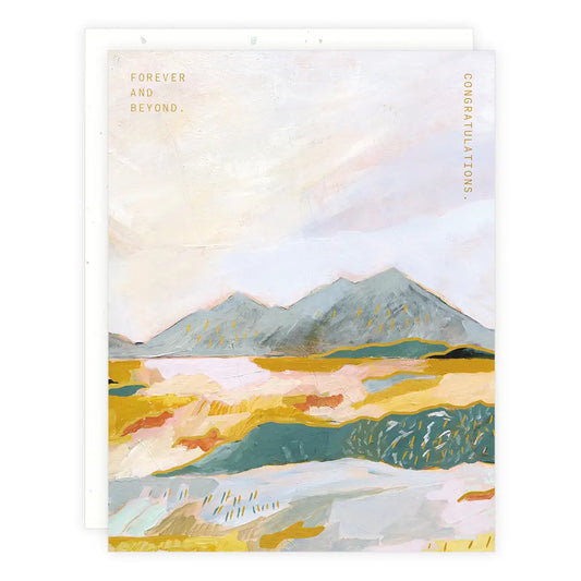 mountain fields congratulations card