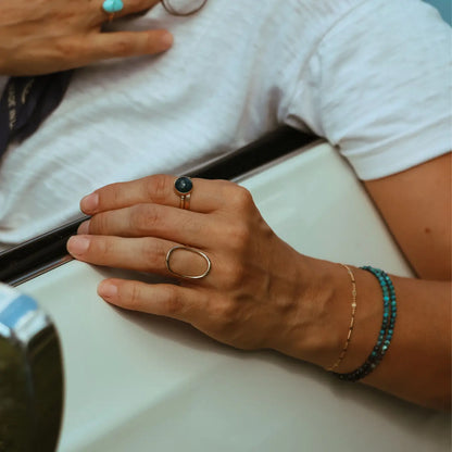 indigo ring - blue apatite