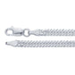 chain necklace / diamond-cut beveled curb - 2.5mm