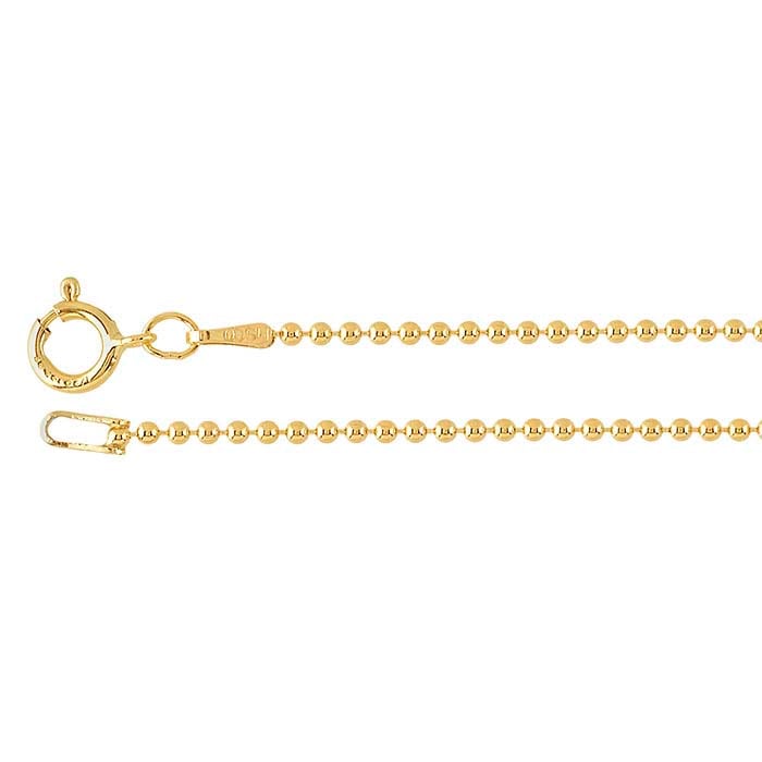 chain necklace / bead - 1.5mm