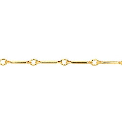 chain bracelet / straight bar link - 0.9mm