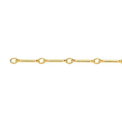 chain necklace / straight bar link - 0.9mm