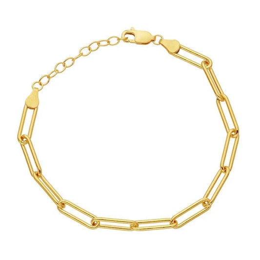 chain bracelet / flat oval cable - 4mm