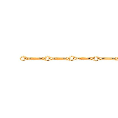chain necklace / dapped bar - 1.4mm