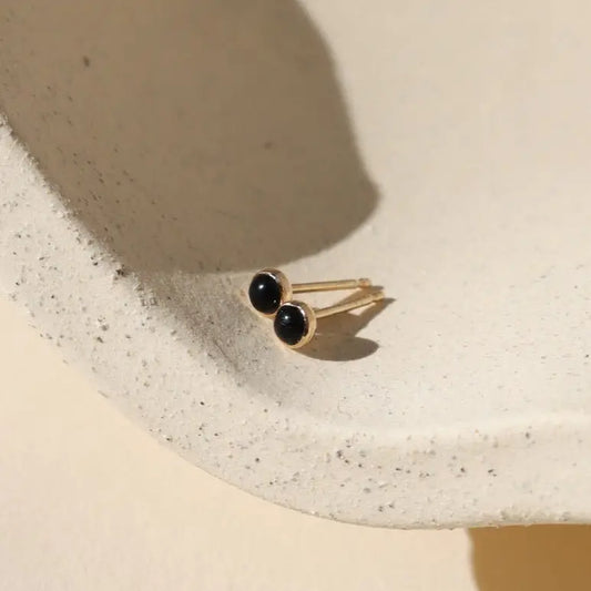 petite onyx stud earrings