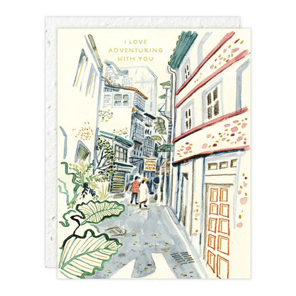 adventuring with you love + friendship card