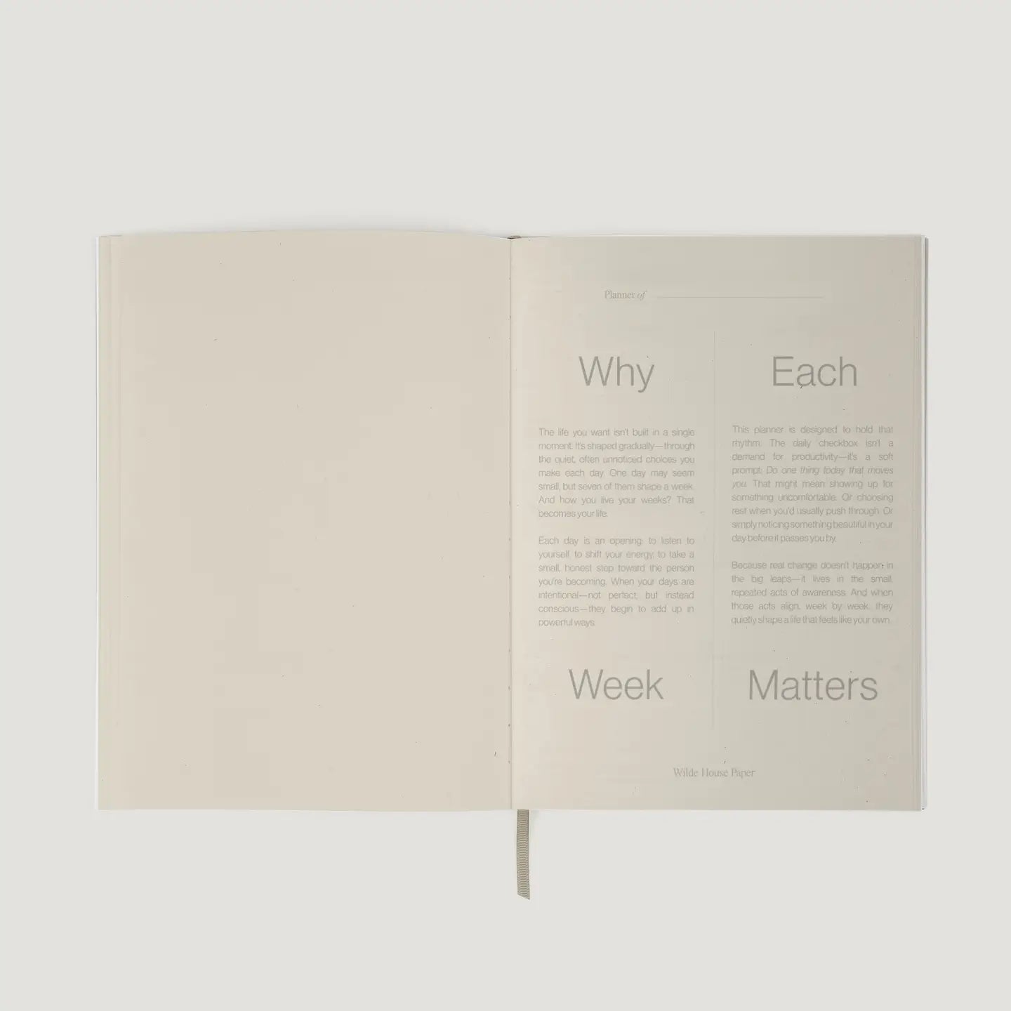 wilde house paper / week planner