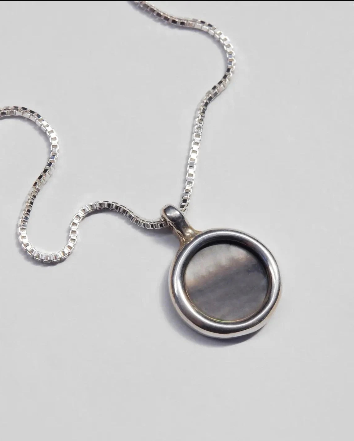 mare necklace - grey mother of pearl