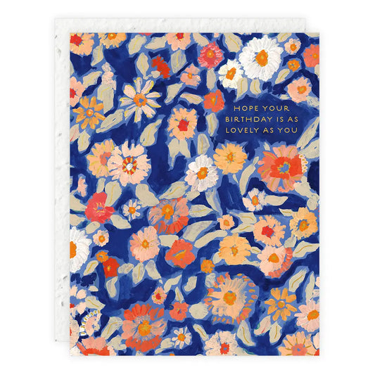 wildflower floral birthday card
