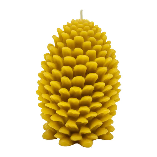 beeswax decorative candle - pine cone