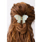 lunar moth crescent moon claw hair clip