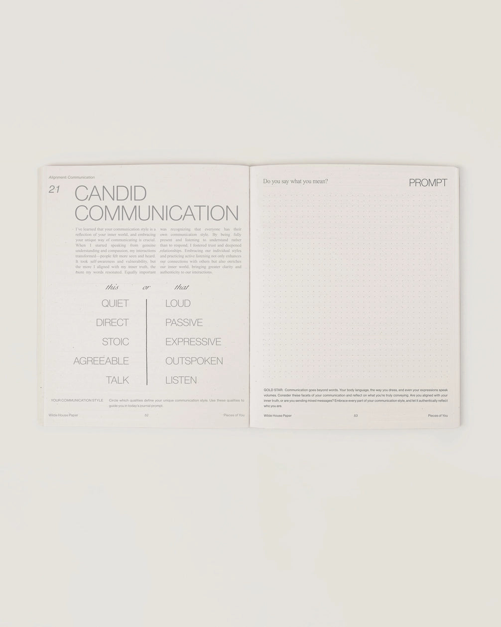 wilde house paper / pieces of you journal