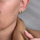 croissant post hoop earrings