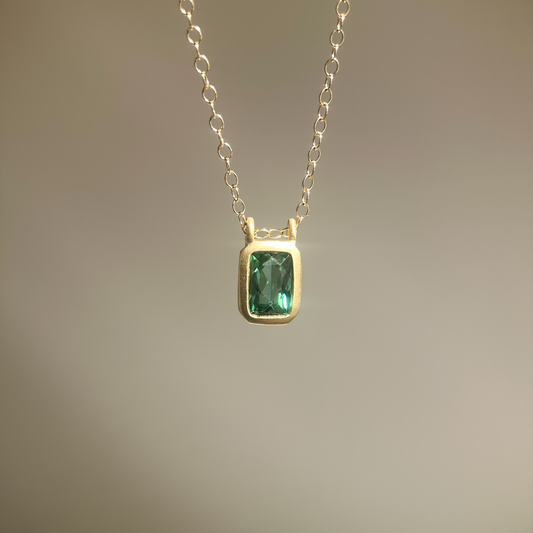 indicolite tourmaline pendant necklace