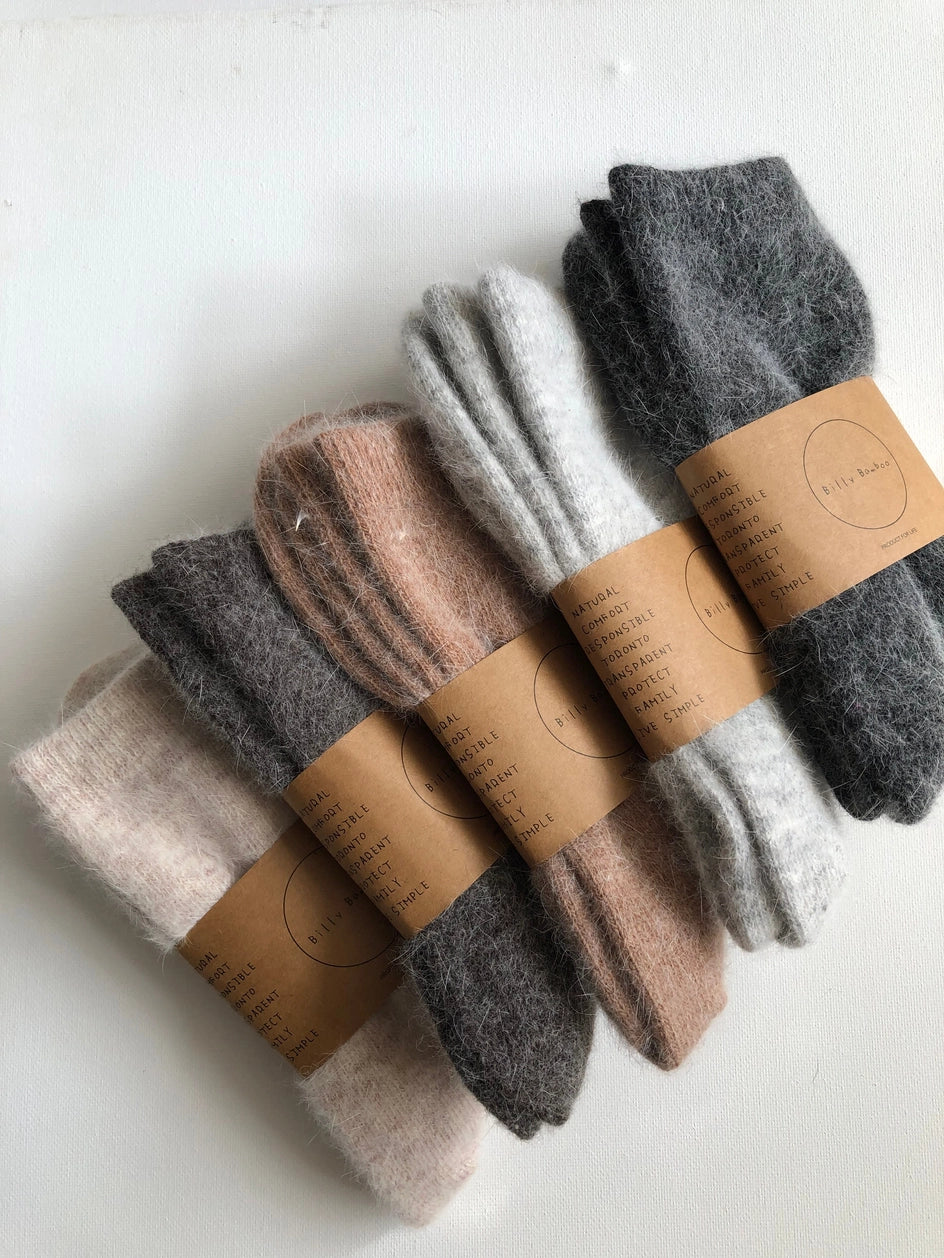 billy bamboo / fluffy angora socks