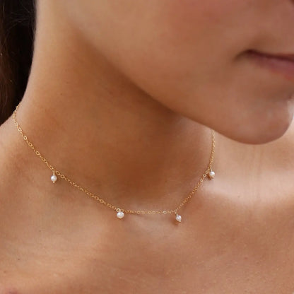 delicate pearl necklace