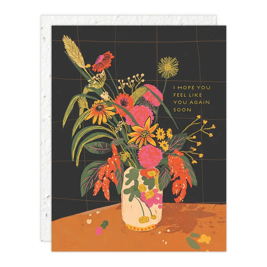 vase still life get well card