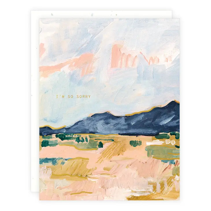 blue desert mountains card