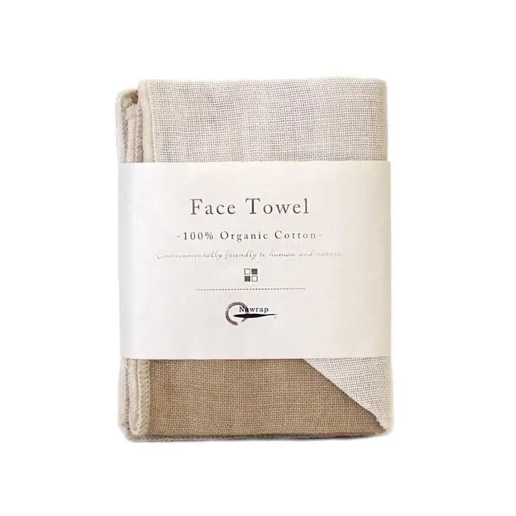 nawrap organic cotton face towel