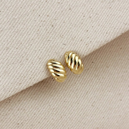 croissant post hoop earrings