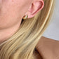 croissant post hoop earrings