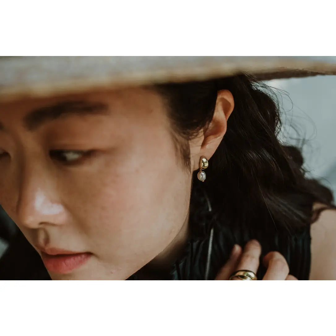 surya pearl stud earrings