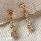 dangling shapes earrings - cz