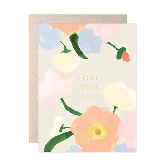 love you mom floral card