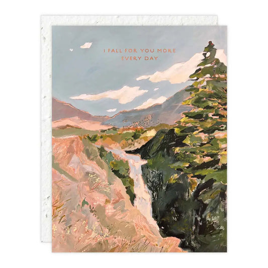waterfall love + friendship card