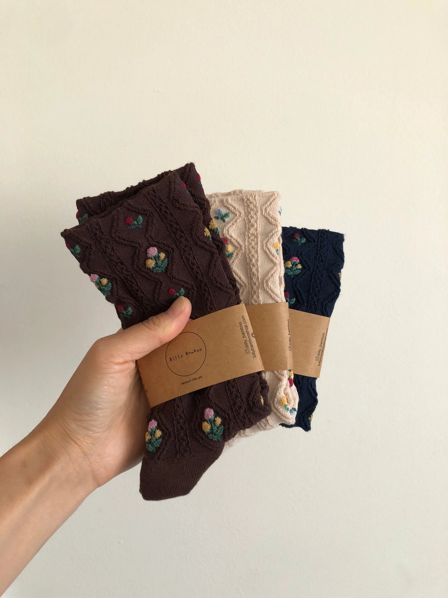 billy bamboo / rose garden socks