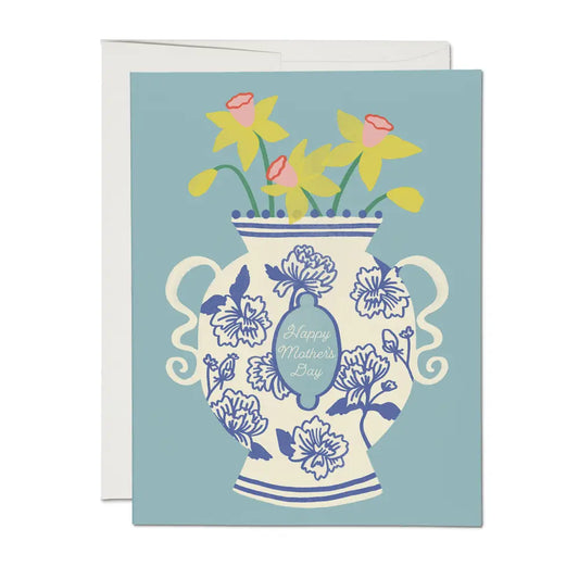 chinoiserie vase mother's day card