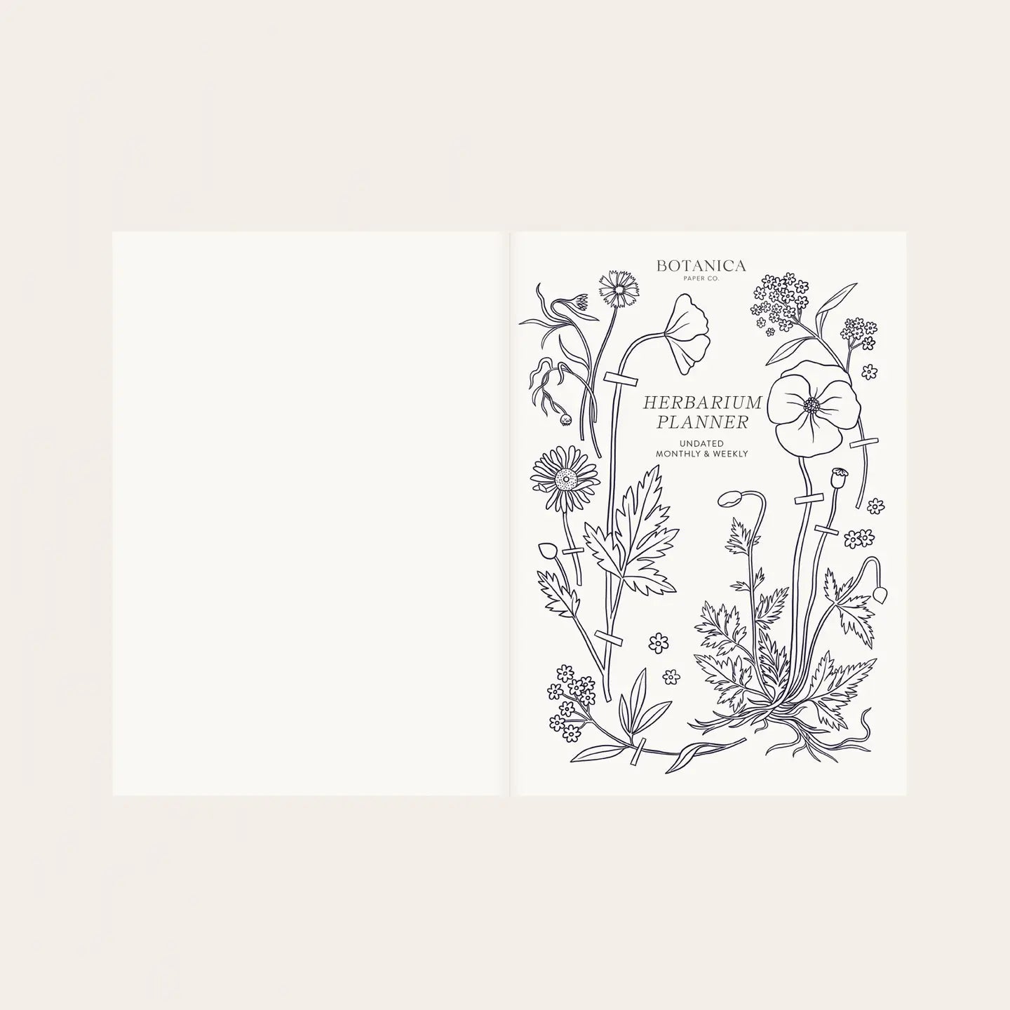 botanica paper co. / linen planner - herbarium