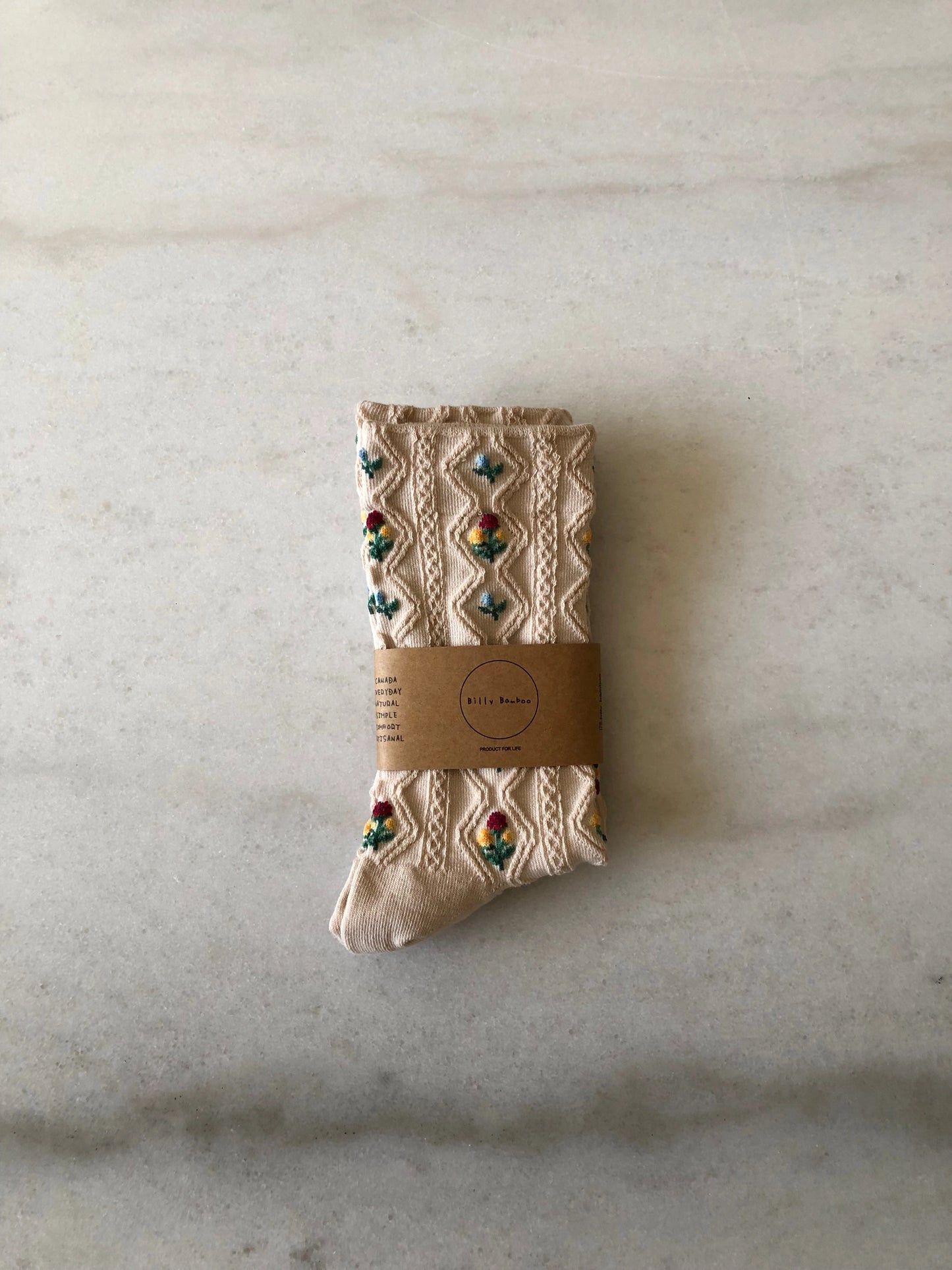 billy bamboo / rose garden socks