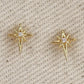 starburst stud earrings - cz